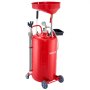 VEVOR Tanque de Drenaje de Aceite Usado, Drenaje de Aceite Portátil Neumático de 79,5 L con Embudo Ajustable y Ruedas, Drenaje de Combustible Líquido para Taller de Reparación de Automóviles, Rojo