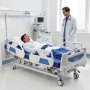 VEVOR Cama de Hospital Eléctrica de 5 Funciones, con Sistema de Cierre Centralizado y Trendelenburg, Cama Médica con Ruedas para Hospitalización en Easa, Capacidad de 250 kg, 217 x 108 x 47-76 cm