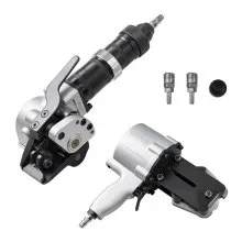 VEVOR Flejadora Neumática de Acero, Fuerza de Tensión de 8500 N, Tensor y Cortador de Flejado para Correa Metálica de 19 mm de Ancho, para Palés, Flejado a Granel en Fábricas, Almacenes y Logística