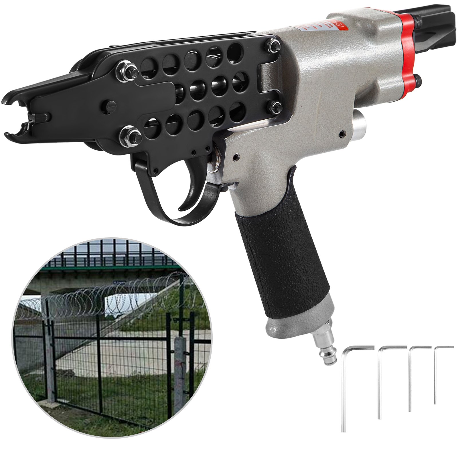 Grapadora Alicate Neumático De Anillo De Cerdo Pistola De Clavo De Anillo Sc7e