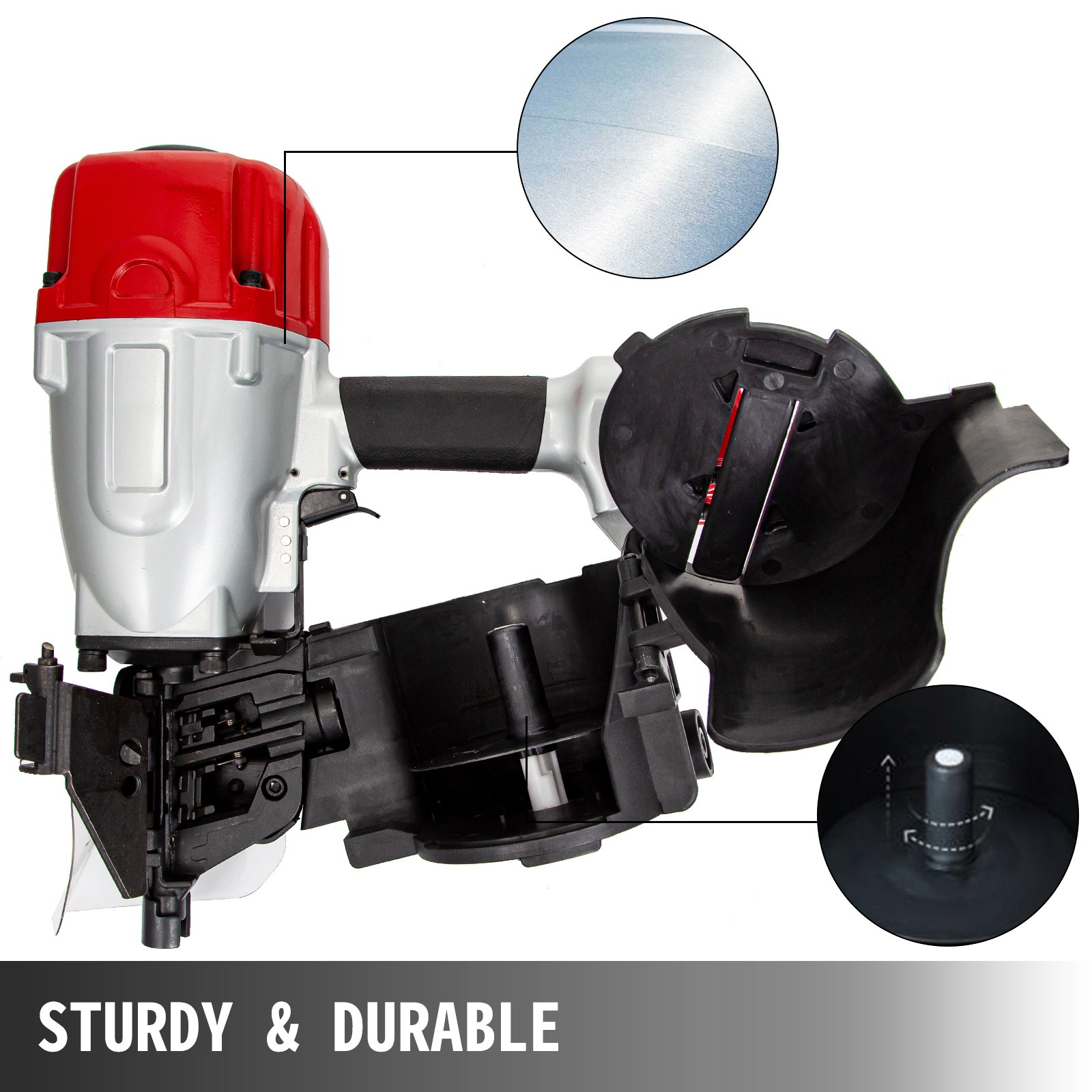 Vevor Cnr90 Grapadora Neumática 50-90 Mm Herramienta De Aire Neumático Pistola