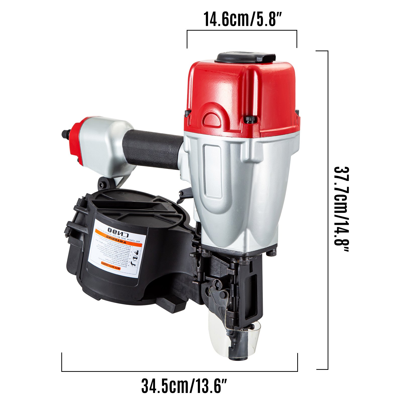 Vevor Cnr90 Grapadora Neumática 50-90 Mm Herramienta De Aire Neumático Pistola
