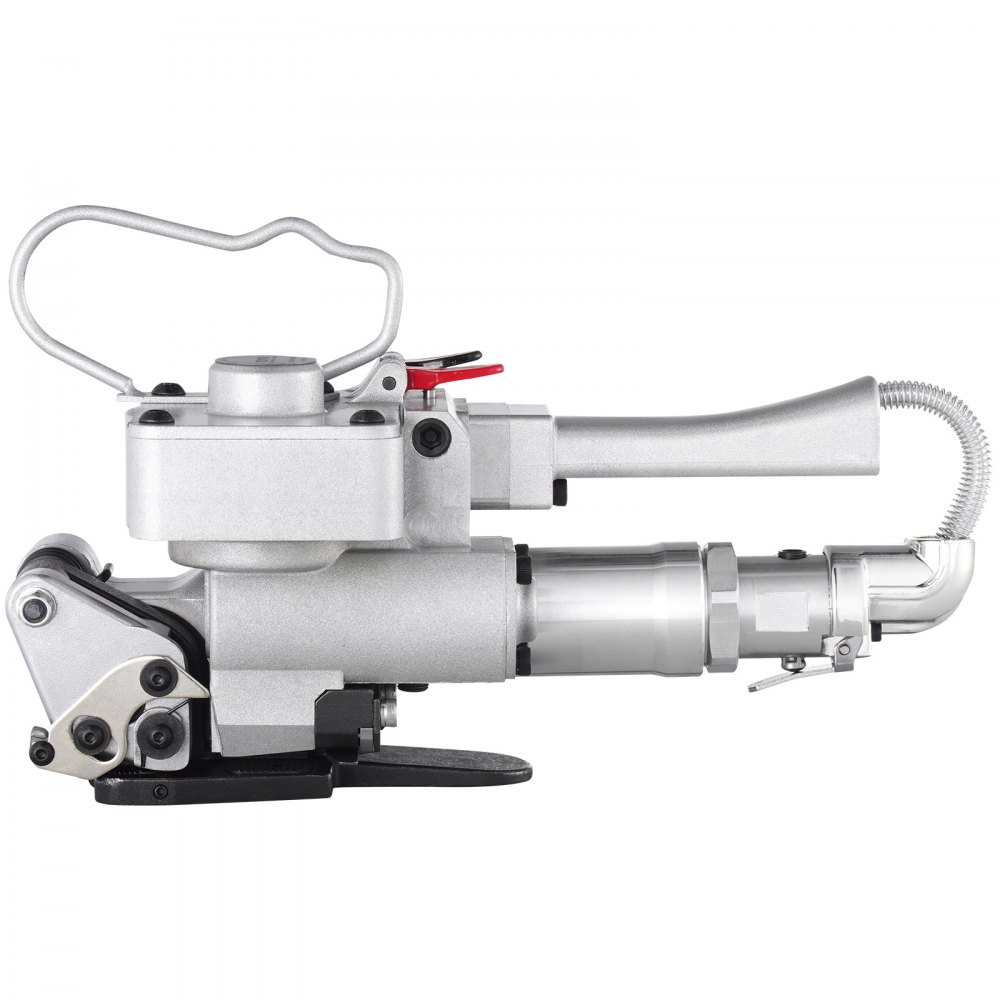 VEVOR Herramienta Flejadora Neumática para Tiras de Plástico PP y PET de 12,7 mm a 19 mm de Ancho Máquina Flejadora de Embalaje Automática con Tensión Máxima de 3500 N Kit de Flejado Manual
