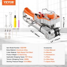 VEVOR Herramienta de flejado neumático Kit de flejado de PET portátil 12,7-19 mm