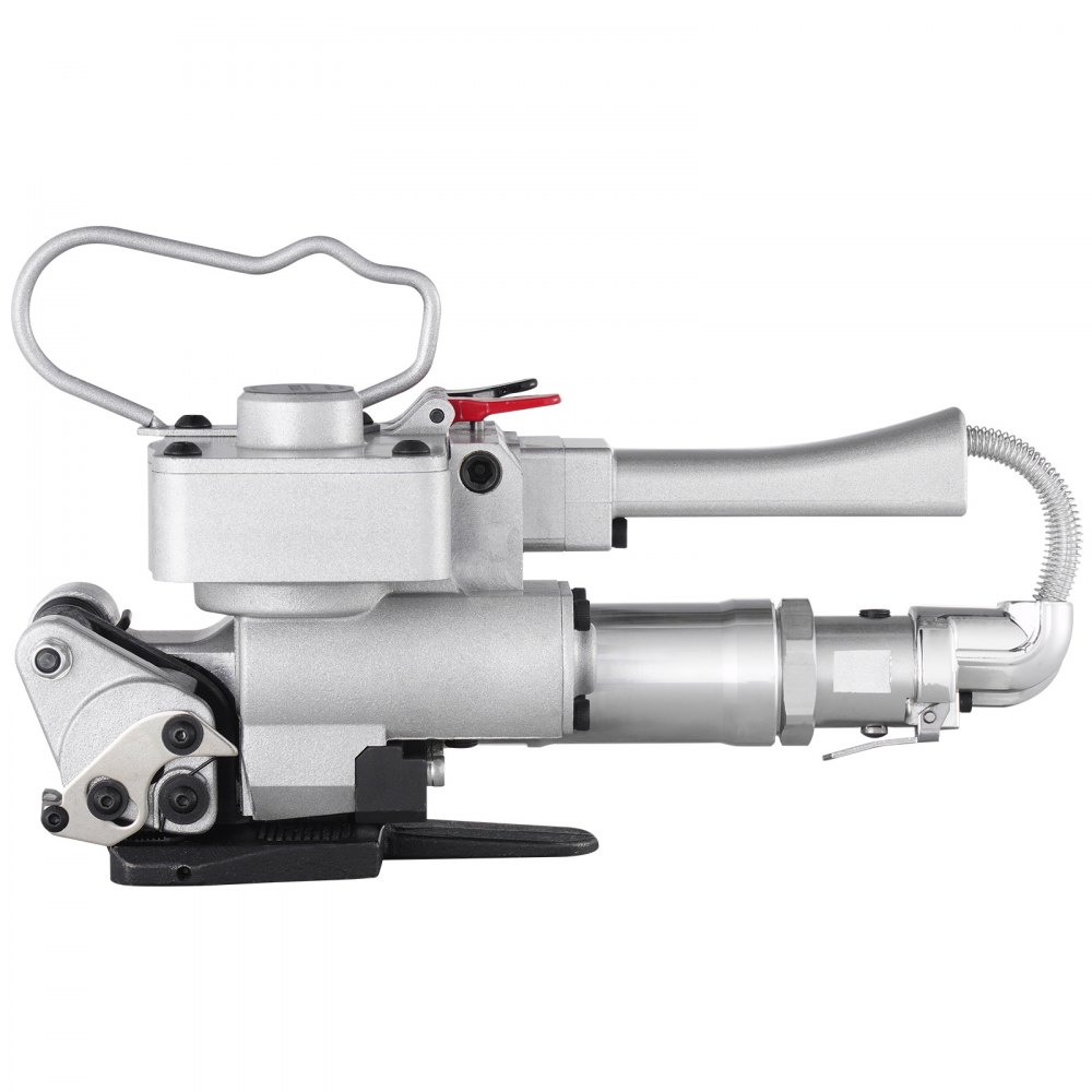 VEVOR Herramienta Flejadora Neumática para Tras de Plástico PET de 19 mm a 25 mm de Ancho Máquina Flejadora de Embalaje Automática con Tensión Máxima de 4000 N Kit de Flejado Portátil