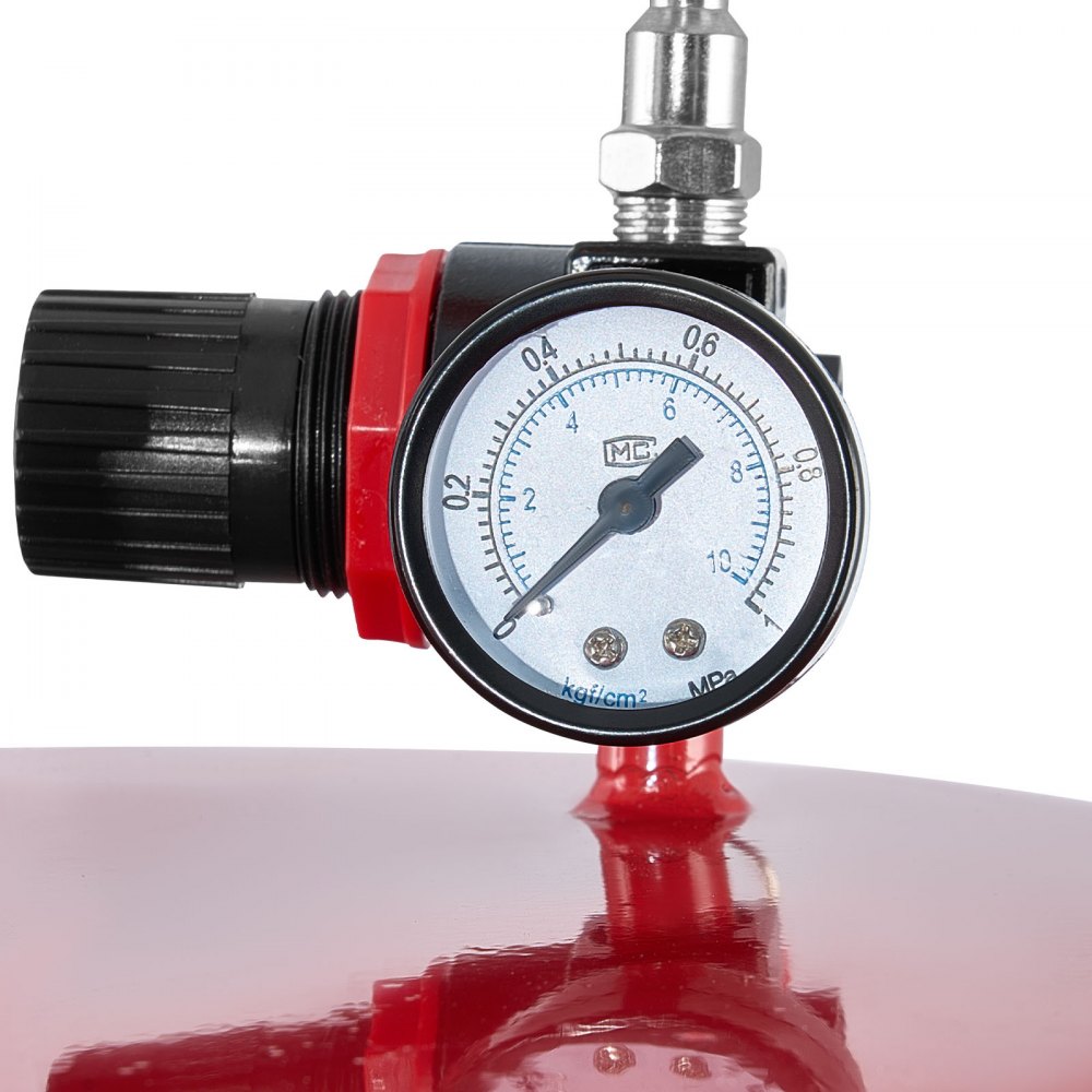 VEVOR Tanque de Drenaje de Aceite Usado, Drenaje de Aceite Portátil Neumático de 95 L con Embudo Ajustable y Ruedas, Drenador de Combustible Líquido para Taller de Reparación de Automóviles, Rojo