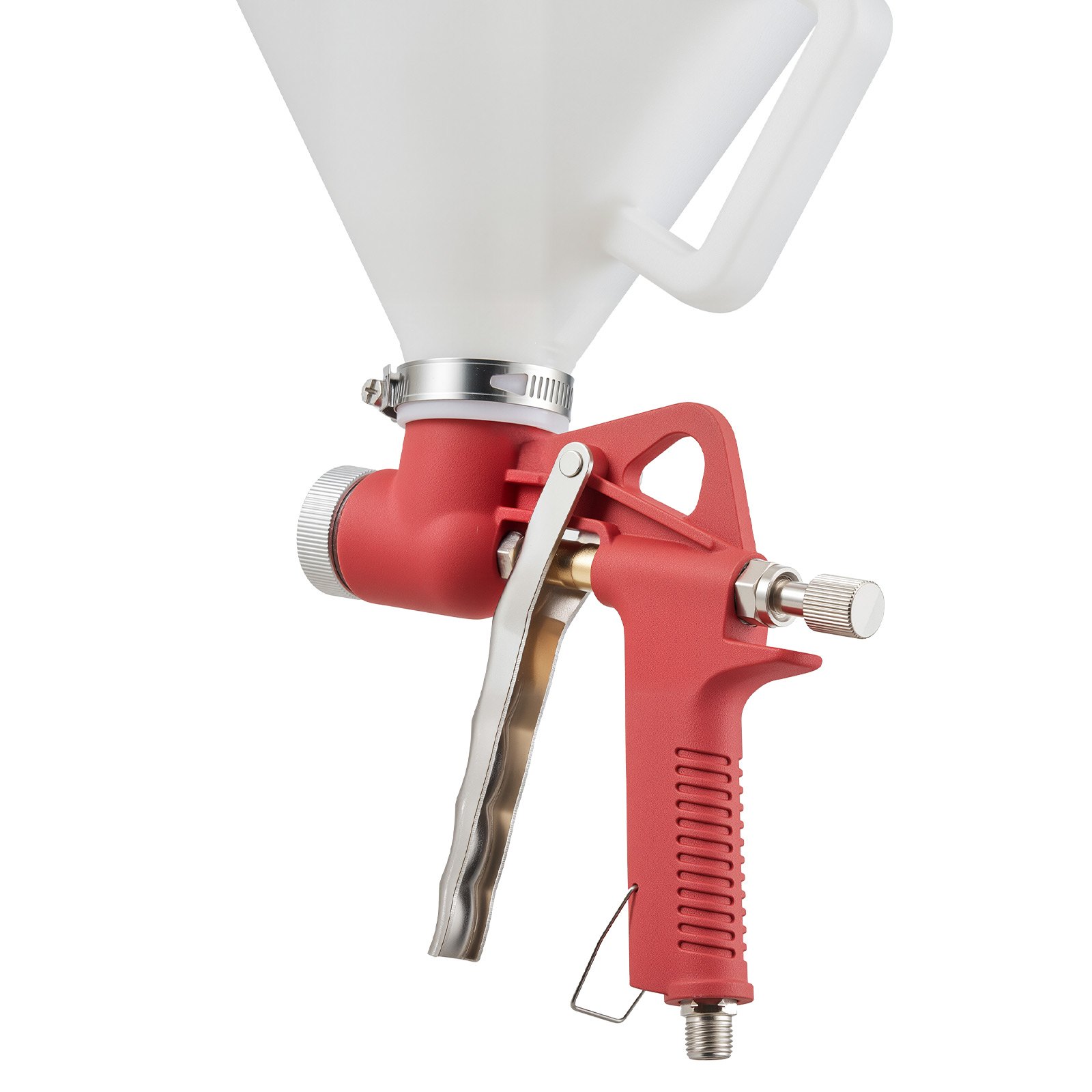 VEVOR Pistola Pulverizadora Neumática de Pintura Texturizada, Tolva 4,5 L, 3 Boquillas 3,5 mm, 6 mm y 8 mm, con Aire Comprimido para Texturas de Palomitas de Maíz, Derribo y Cáscara de Naranja