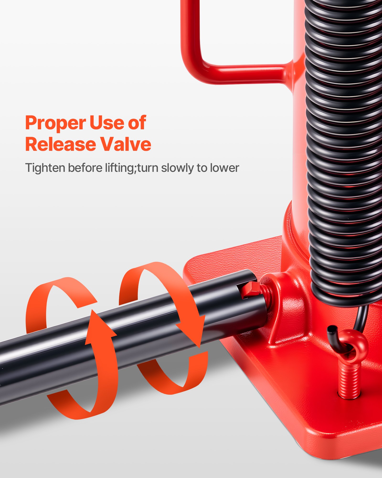 VEVOR Gato Hidráulico de Botella, Capacidad 20 T, Rango de Elevación 260-495 mm, Neumático/Manual, Resistente, Soldado, con Bomba para Automóviles, Camionetas, Vehículos Recreativos, SUV, Rojo