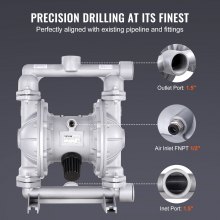 VEVOR Bomba Neumática de Doble Diafragma 44 GPM Máx. 115 PSI para Aceite Usado