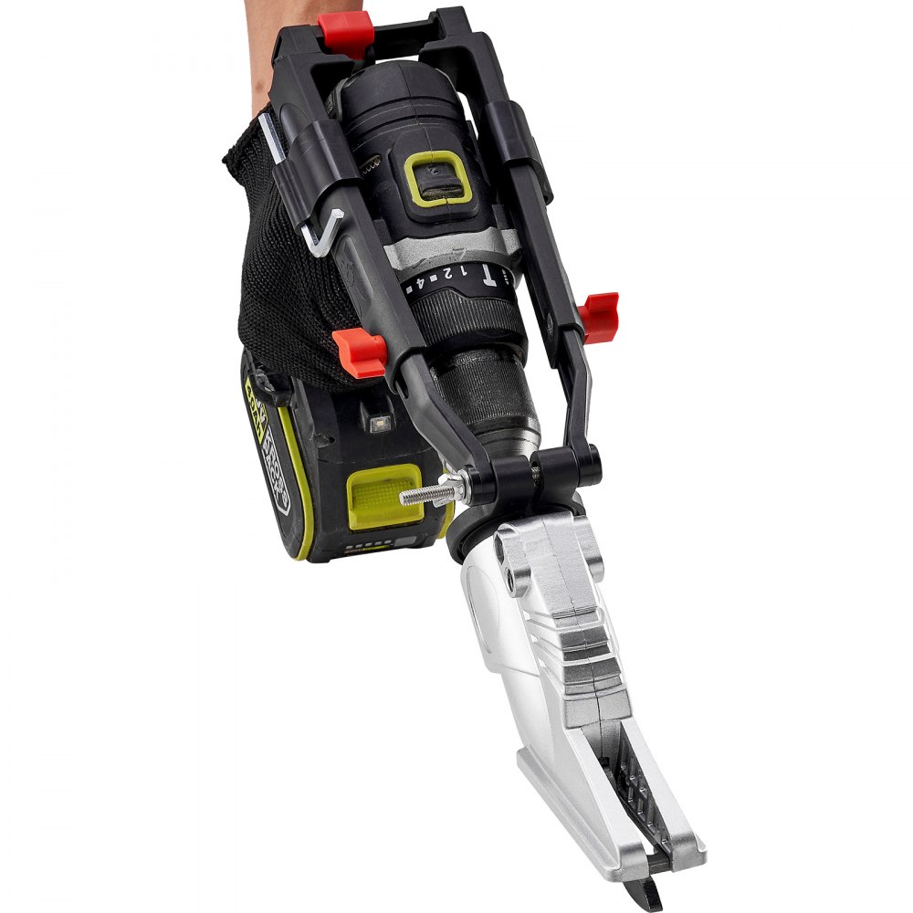 VEVOR Accesorio para Taladro Accesorio de Cizalla para Tableros con Cabezal Giratorio de 360° para Cortar 0,5" Fibrocemento y 0,47" Placa de Yeso Aplicable con la Mayoría de Taladros Eléctricos