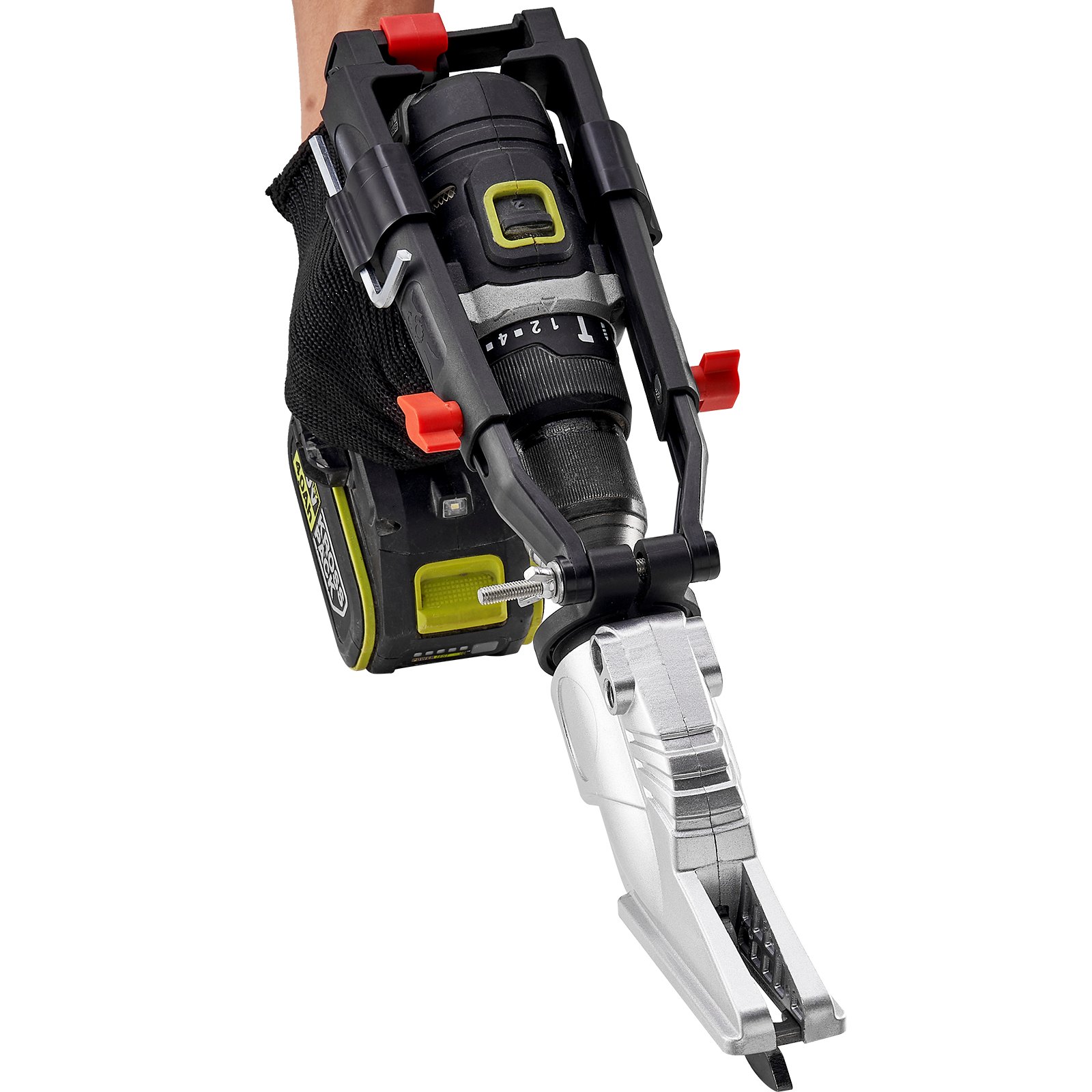VEVOR Accesorio para Taladro Accesorio de Cizalla para Tableros con Cabezal Giratorio de 360° para Cortar 0,5" Fibrocemento y 0,47" Placa de Yeso Aplicable con la Mayoría de Taladros Eléctricos