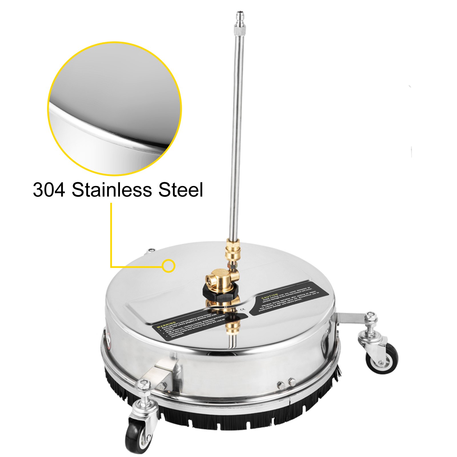 VEVOR Limpiador de Superficies a Presión 4000 psi 15 x 35 cm Acero Inoxidable