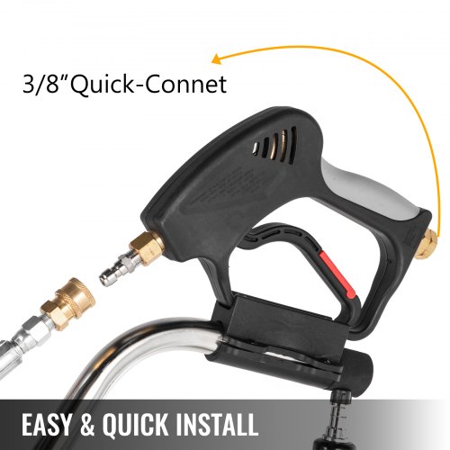 VEVOR Hidrolimpiadora de Alta Presión para Exteriores 4.000 PSI Hidrolimpiadora Compacta 45,7 cm Limpiador de Superficies Planas Potente y Portátil Boquilla Turbo Ajustable para Terrazas Patios etc.