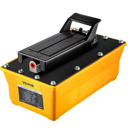 VEVOR Bomba Hidráulica de Pie 10000psi, Bomba Neumática Hidráulica con Manguera 200mm y Pistola Rociadora, Capacidad 2.3L Bomba Hidráulica de Aire Control de Pedal Simple para Maquinari