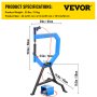 Martillo aplanador VEVOR con especificaciones de dimensiones y peso