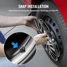 VEVOR Juego de 4 Tapacubos para Llanta Resistente Todo Tipo Clima φ 437 x 55 mm