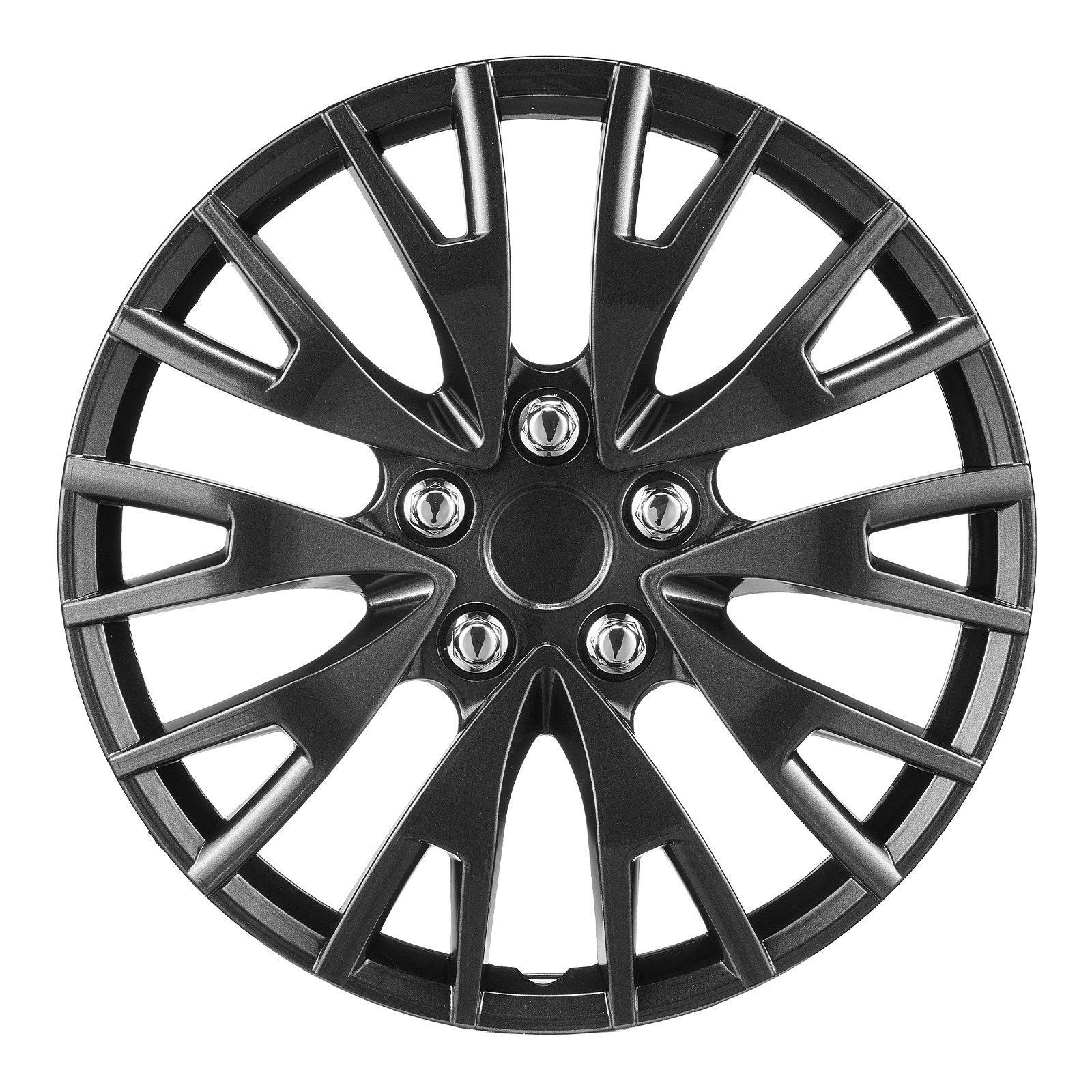 VEVOR Tapacubos para Llantas de Rueda Resistente y Duradero Resistente a los Arañazos con Orificio para Boquilla de Válvula y Broche, ABS y PC, Apto para Uso en Todo Tipo de Clima, φ 437 x 55 mm