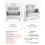 VEVOR Asador Giratorio 1168,4 mm Motor de 38 W, 4 Niveles de Altura, Capacidad de Carga de 60 kg, Parrilla de Acero Inoxidable con Ruedas, Rotación Suave de 360°, para Fiestas, Barbacoas, Acampadas