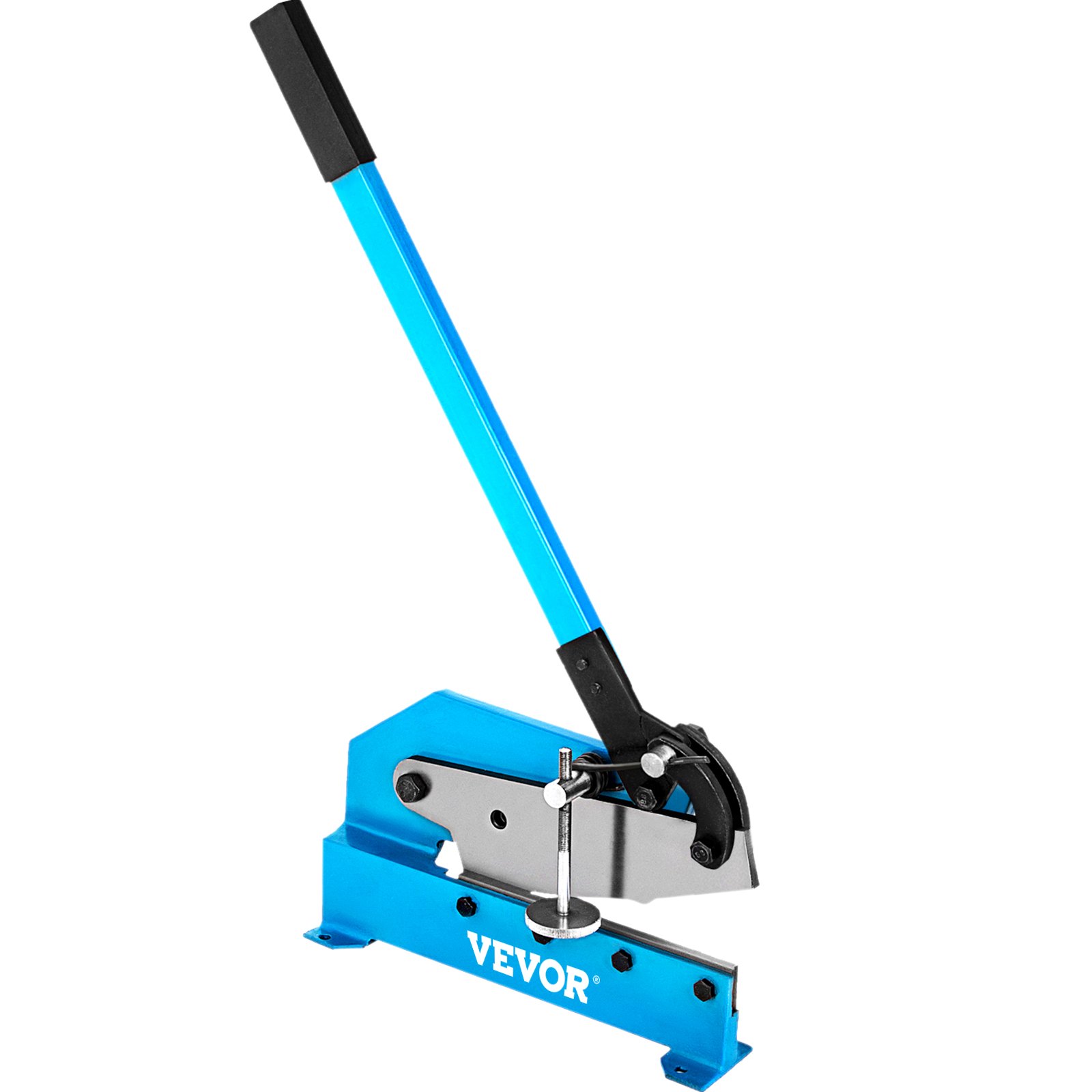 Tijeras de mano VEVOR azules con mango largo y base de metal resistente.