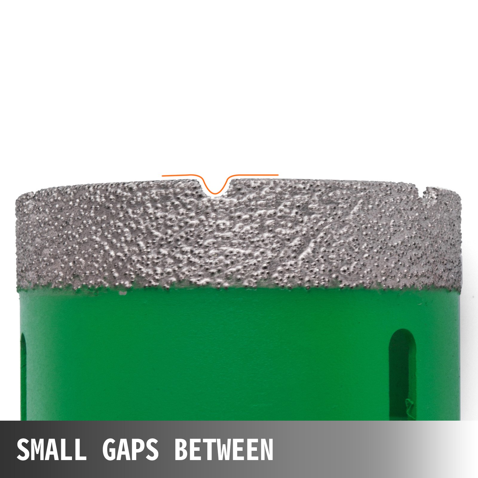 VEVOR Juego de Sierra Perforadora de Diamante de 5 Piezas, Uso para Material Duro, Brocas de Diamante, Diámetros de 1/1,6/1,8/2/2,7" y Rosca M14, Brocas para Taladrar, con 1 Caja Fina Compacta