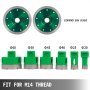 VEVOR Juego de Sierra Perforadora de Diamante de 8 Piezas, Apto para Rosca M14, Brocas de Diamante, Diámetros de 0,79/1/1,6/1,77/2/2,7 pulgadas, Brocas para Taladrar, con Guías de Agujeros para Sierra