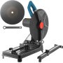 VEVOR Tronzadora de Metal, 2200 W Sierra Tronzadora Metal, 3900RPM Tronzadora de Corte Rápido, 0-45° Disco para Tronzadora Metal 355 mm, Tronzadora de Disco J1G-ZB-355C-1 para Cortar Acero Metales