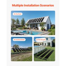 VEVOR Calentador Solar para Piscinas 4 x 10 pies Sistema de Calefacción 1 Pieza