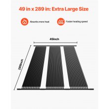 VEVOR Calentador Solar para Piscinas Sistema de Calefacción 1 Pieza 123,5x734cm