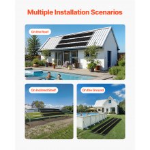 VEVOR Calentador Solar para Piscinas Sistema de Calefacción 1 Pieza 123,5x734cm