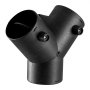 VEVOR Diesel Heater Connector, 75mm Diesel Heater Duct Connector Accessories, 3-Way Y Branch Diesels Heaters Air Vent Duct with 2 90° Rotatable Valves, Black Joint Connectors for 2KW 5KW 8KW Heaters