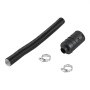 VEVOR Kit de Tubería de Admisión para Calentador Diésel, Manguera de Silenciador con Filtro de Admisión de Aire Expandible y Flexible para Calentadores de Aire de 2/5/8 kW, 51 x 590 mm, Negro