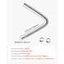 VEVOR Tubo de Escape para Calentador de Estacionamiento Flexible, con 2 Abrazaderas, Acero Inoxidable, con Sección Transversal de Φ 25 mm, para Calentadores Diésel de 2/5/8 kW, Φ 25 x 590 mm