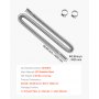 VEVOR Tubo de Escape para Calentador de Estacionamiento, Manguera de Escape para Calentador Diésel 2/5/8 kW de Coche con 2 Abrazaderas, Acero Inoxidable, con Sección Transversal, Φ 25 x 1490 mm