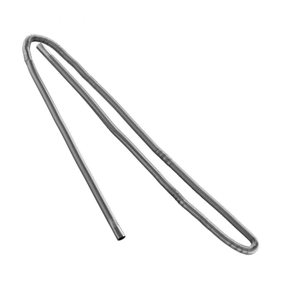 VEVOR Tubo de Escape para Calentador de Estacionamiento Flexible, con 2 Abrazaderas, Acero Inoxidable con Sección Transversal para Calentadores Diésel de 2 /5/8 kW, Φ 25 x 3000 mm, 1 ud, Plata
