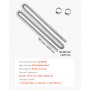 VEVOR Tubo de Escape para Calentador de Estacionamiento Flexible, con 2 Abrazaderas, Acero Inoxidable con Sección Transversal para Calentadores Diésel de 2 /5/8 kW, Φ 25 x 3000 mm, 1 ud, Plata