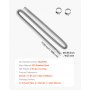VEVOR Tubo de Escape para Calentador de Estacionamiento, con 2 Abrazaderas, Acero Inoxidable, con Sección Transversal de Φ 25 mm para Calentadores Diésel de 2/5/8 kW, Φ 25 x 1980 mm, 1 ud, Plata