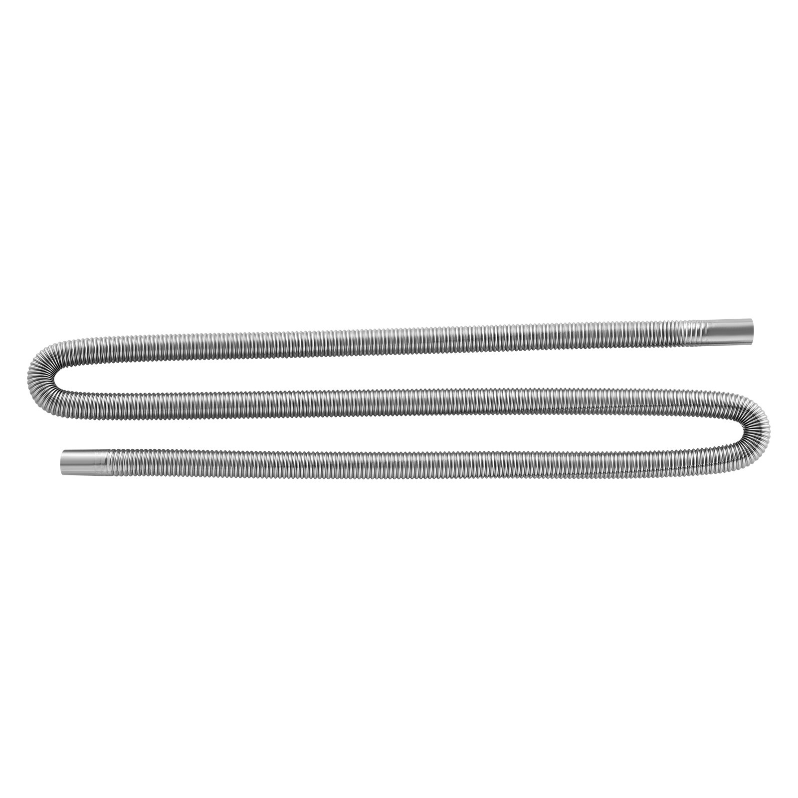 VEVOR Tubo de Escape para Calentador de Estacionamiento, con 2 Abrazaderas, Acero Inoxidable, con Sección Transversal de Φ 25 mm para Calentadores Diésel de 2/5/8 kW, Φ 25 x 1980 mm, 1 ud, Plata