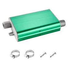 VEVOR Silenciador de Escape para Calentador Diésel, con 2 Abrazaderas y Tornillos, Aleación de Aluminio, Reductor de Ruido para Calentadores de Estacionamiento de 2/5/8 kW, 200 x 103 x 40 mm