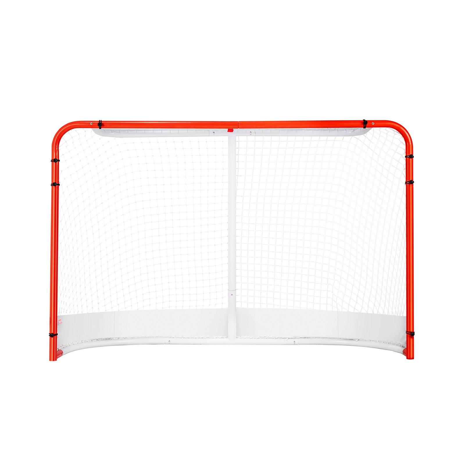 VEVOR Red de Hockey Callejero 183x122 cm Portería de Hockey de Tubo de Acero para Interiores y Exteriores Kit de Entrenamiento de Hockey Portátil y Ligero Fácil Montaje para Jóvenes, Blanco/Rojo