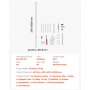 VEVOR Mástil de Bandera para Exterior 6,09 m, Asta para Bandera de Aluminio Modular, Metal Reforzado Base de Fijación, Kit Completo de Instalación, para Fiesta Eventos Actividades, Color Plateado