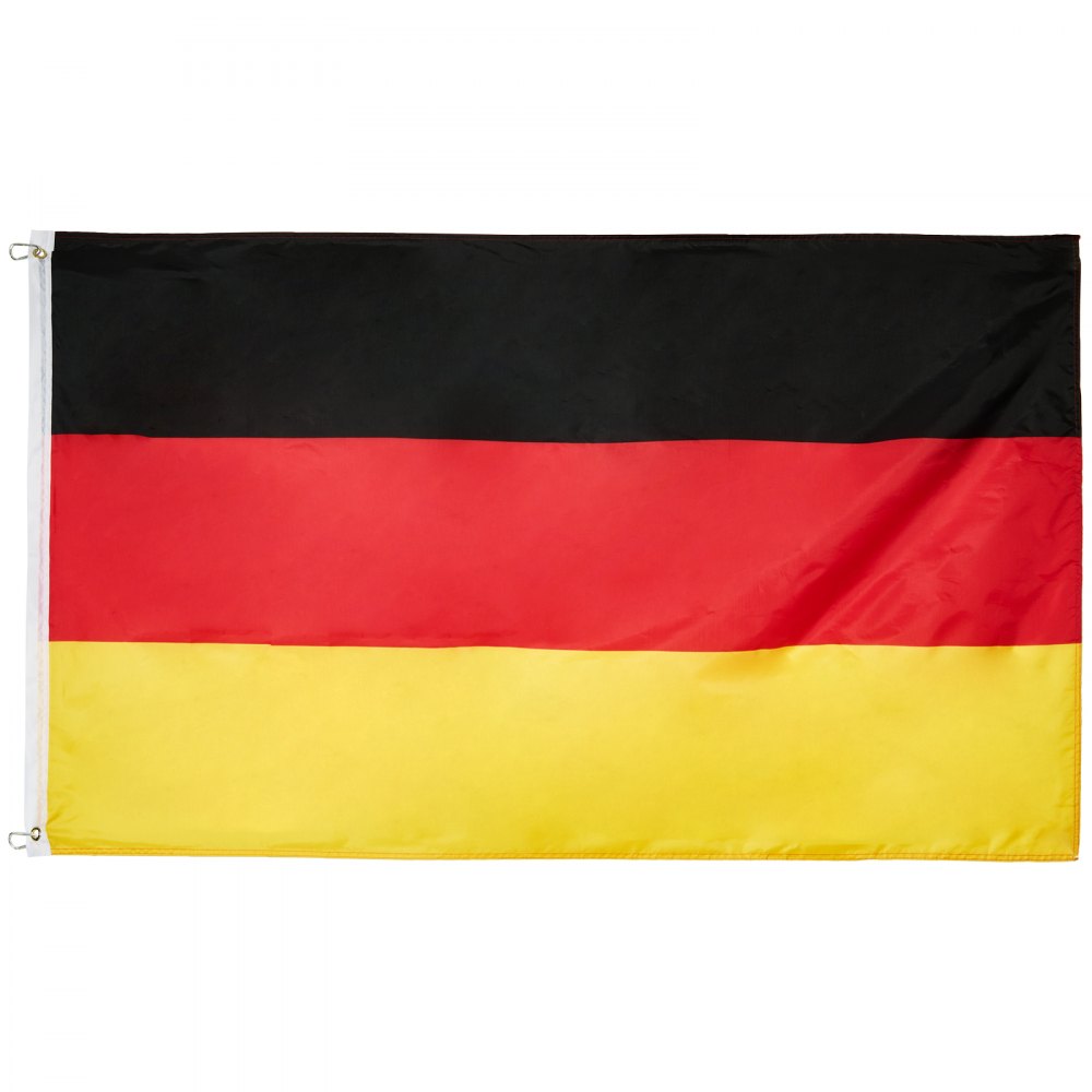 VEVOR Kit de mástil de bandera telescópico de 25 pies, kit de mástil de bandera de aleación de aluminio resistente en el suelo para exteriores, mástil de bandera de 3 modos de visualización con accesorios profesionales, bandera alemana, plata