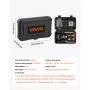 VEVOR Kit de Prueba de Compresión de Cilindros de Motor 10-200 PSI, Rango de Manómetro de 10-200 PSI, con 4 Adaptadores, Tubos Metálicos Rectos y Angulados Extendidos para Automóviles, Motocicletas