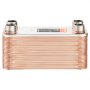 VEVOR heat exchanger, 127 x 305 mm, 50 plates, brazed plate heat exchanger, copper/316L stainless steel water-to-water heat exchanger for underfloor heating, hot water preparation, snow melting, beer cooling