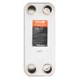 VEVOR heat exchanger, 127 x 305 mm, 50 plates, brazed plate heat exchanger, copper/316L stainless steel water-to-water heat exchanger for underfloor heating, hot water preparation, snow melting, beer cooling