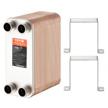 VEVOR Intercambiador Calor de Placas Acero Inoxidable 316 L 301 x 126 x 225 mm