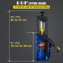 VEVOR Gato de Botella, 20 T Gato Hidráulico de Coche, Gato Hidraulico Carretilla, Gato de Botella Hidráulico para Reparación de Camiones Autos (Azul)