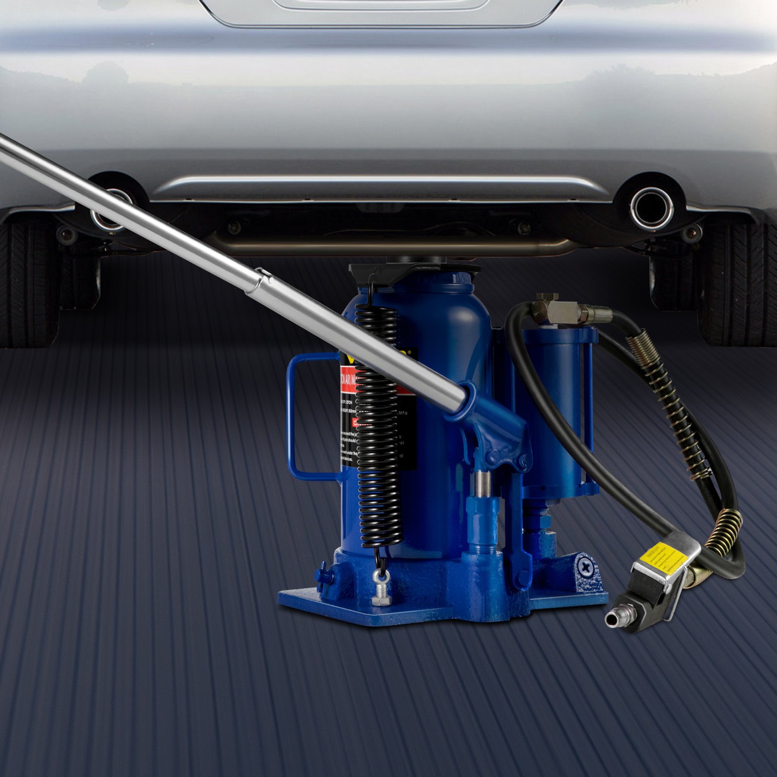 VEVOR Gato de Botella, 20 T Gato Hidráulico de Coche, Gato Hidraulico Carretilla, Gato de Botella Hidráulico para Reparación de Camiones Autos (Azul)