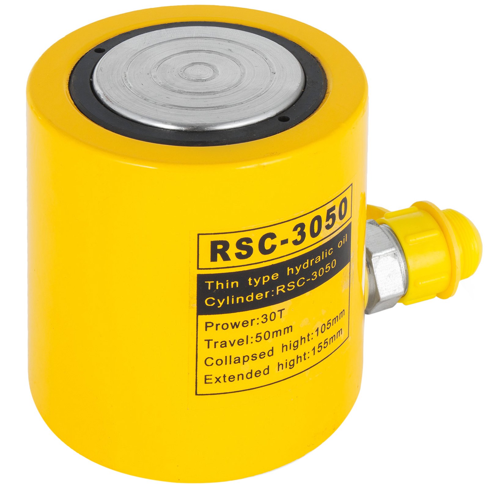 VEVOR Gato hidráulico de carretilla 30 T/66000Lbs Gato hidráulico para coche de carrera de Ariete 50mm/2 pulgadas Gato hidráulico de botella de altura 108