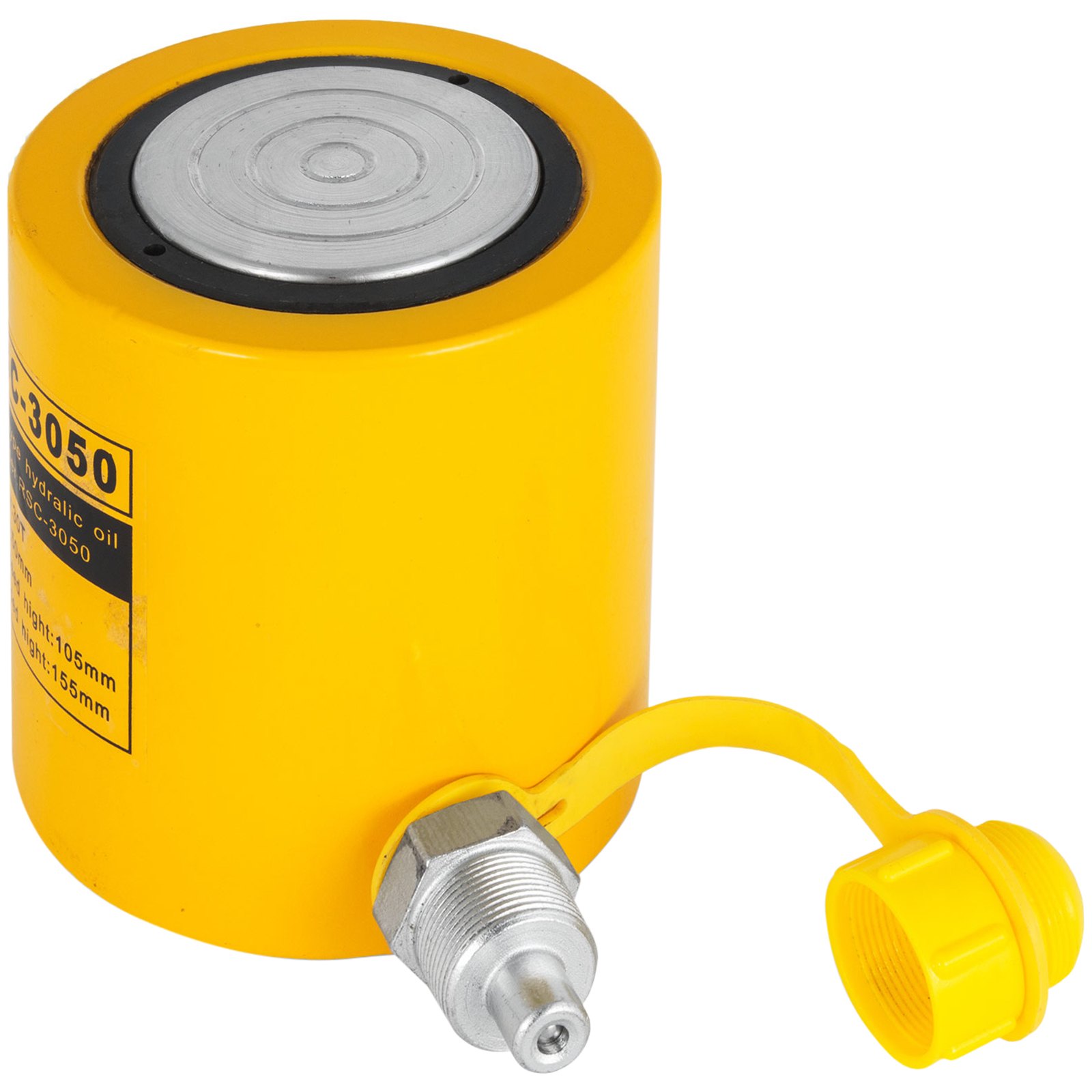 VEVOR Gato hidráulico de carretilla 30 T/66000Lbs Gato hidráulico para coche de carrera de Ariete 50mm/2 pulgadas Gato hidráulico de botella de altura 108