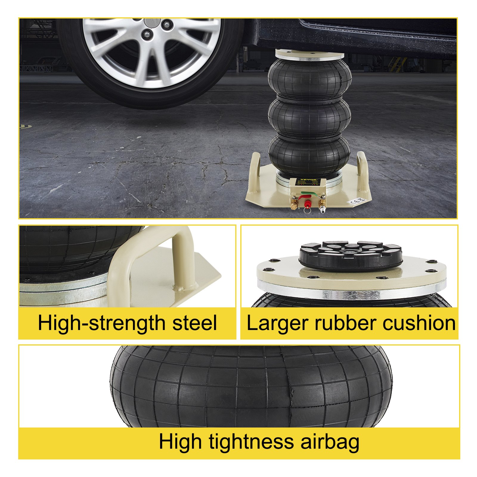 VEVOR Gato De Aire Gato Neumático de 6600 Lbs Gato Neumatico 3T para Automóviles Minivans Suv etc